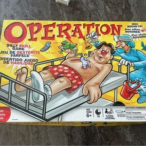 Hasbro Operation Game Box - Yellow and Red Artwork